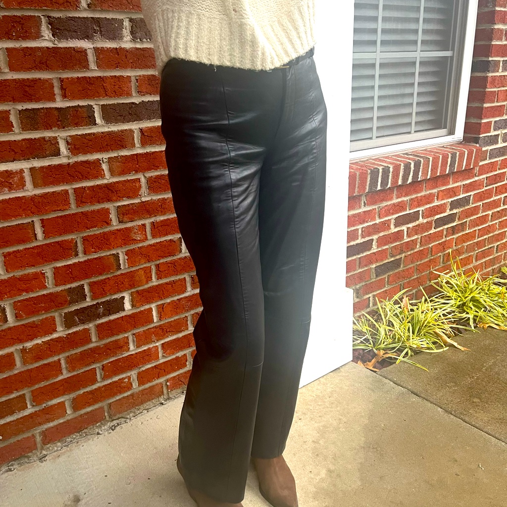 Vintage Y2k Banana Republic Genuine Leather Classic Bootcut Pants